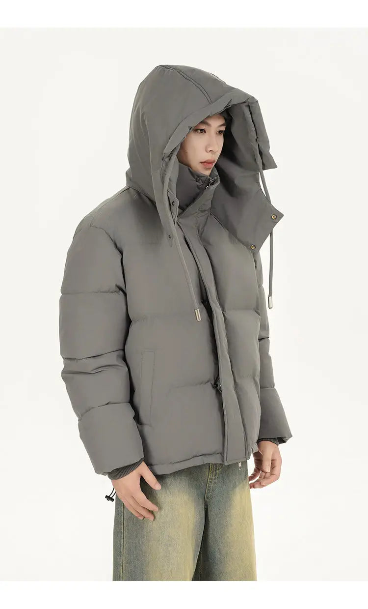 men women winter fashion loose casual cotton padded hooded parkas jacket campus boy gril thicken warm snow coat outerwear unique default style 1081