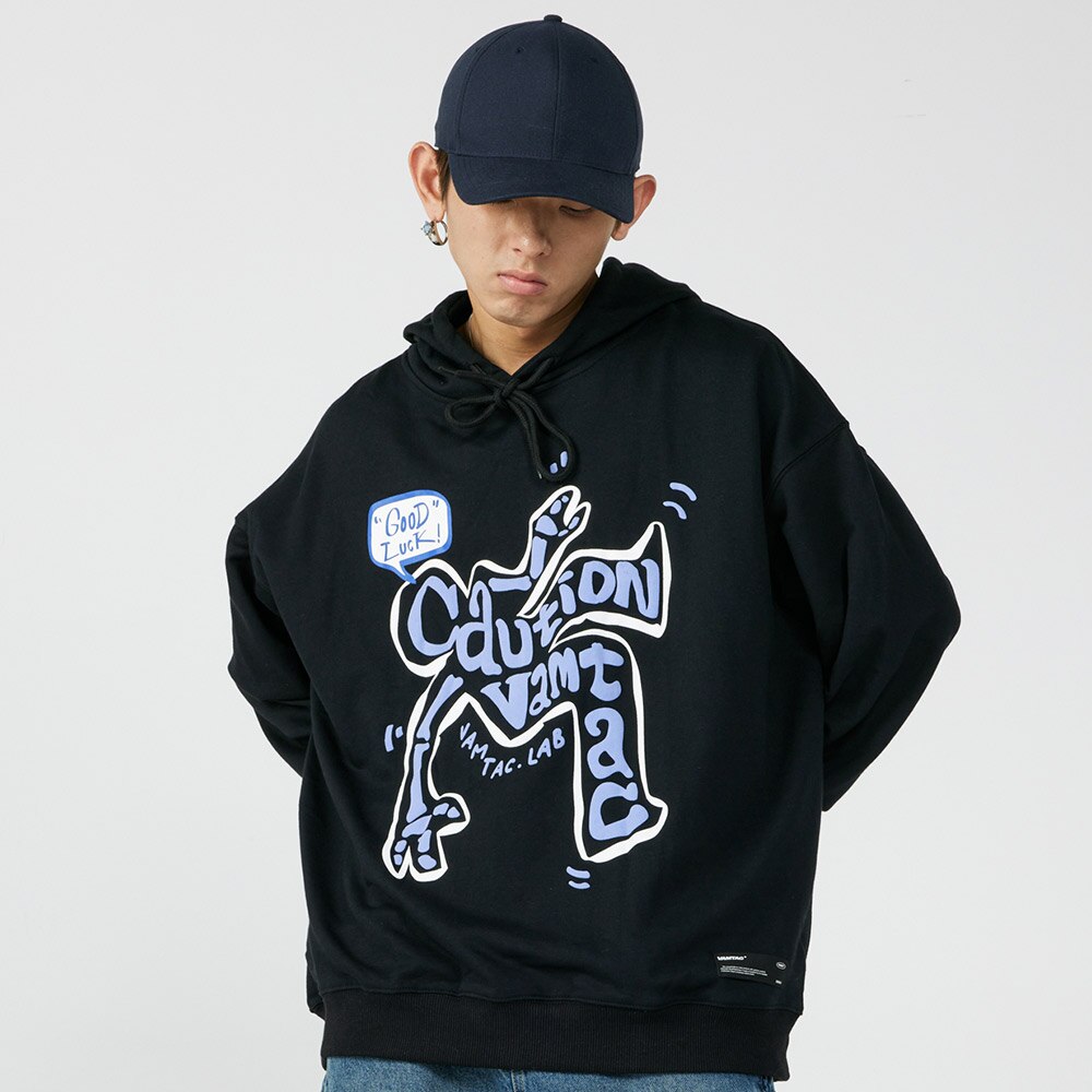 "Caution" Streetwear Unisex Men Women Graphic Hoodie Daulet Apparel