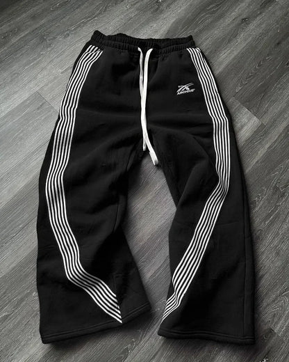 retro harajuku hip hop american y2k new casual pants side striped casual pants mens womens street drawstring high waist pants minimalist street pants