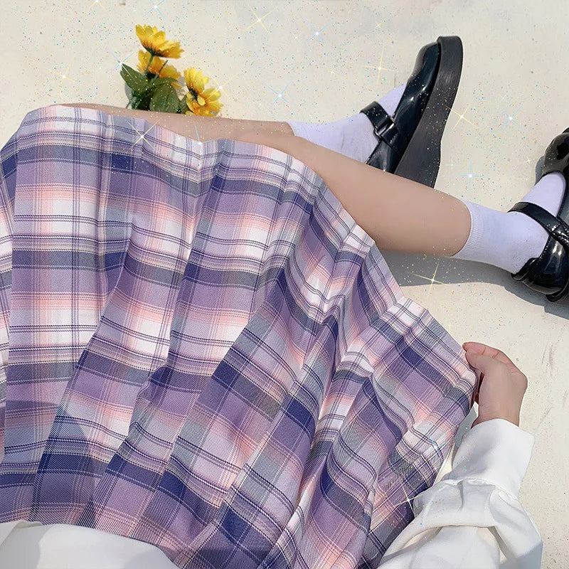 Jk Uniforms Gyaru School Uniform for Girl Student Pleated Skirt Uniform Set Women Short Sleeve Bow Tie Seifuku Japanese Style Street King Limited