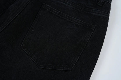 y2k streetwear embroidered ripped wide jeans for men washed destroyed torn flared jean male tassels hip hop jeans pants baggy unique jeans style 5179