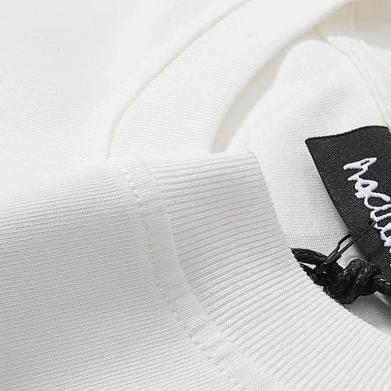 HACULLA T Shirts Men Woman Spring Summer White 1:1 Good Quality O-Neck Casual Vintage Top Tees Street King Limited