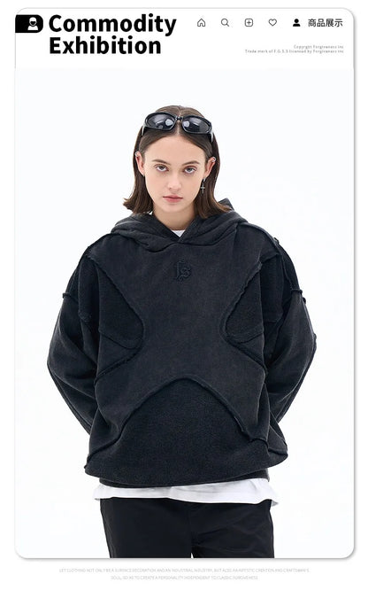 Reverse design process solid color hoodie Street King Limited