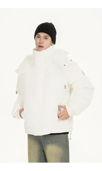 men women winter fashion loose casual cotton padded hooded parkas jacket campus boy gril thicken warm snow coat outerwear unique default style 1066