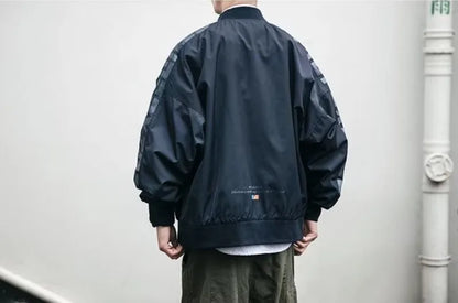 japanese trendy charge jacket mens american pilot windproof tooling coats thin loose letter printed unisex baseball jersey unique default style 2270