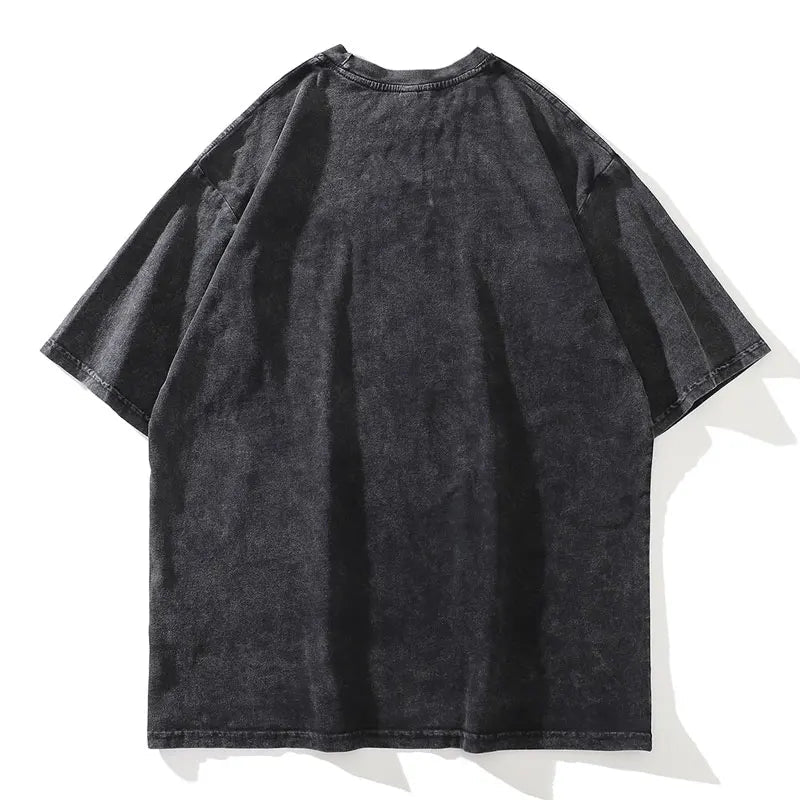 Oversize Distressed T Shirts Hip Hop Vintage Doberman Dog Print Punk Rock Gothic Tshirt Streetwear 2023 Harajuku Casual T-Shirt Street King Limited