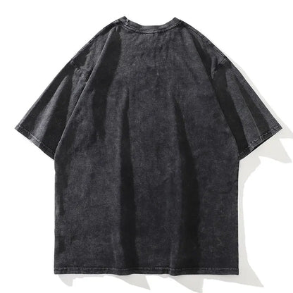 Oversize Distressed T Shirts Hip Hop Vintage Doberman Dog Print Punk Rock Gothic Tshirt Streetwear 2023 Harajuku Casual T-Shirt Street King Limited