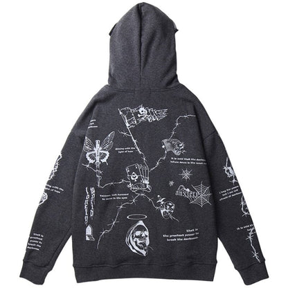 "Cross Eyed" Unisex Men Women Streetwear Graphic Hoodie Daulet Apparel