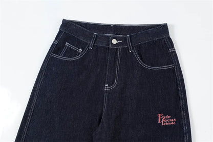 fashion men jeans pocket patchwork loose denim pants hip hop streetwear baggy trousers y2k men s jeans unique jeans style 476