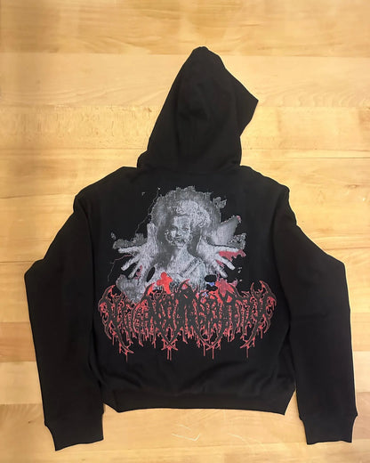 2000s Retro black Hoodie Women Men Streetwear Harajuku Thrilling Avatar Graphic OversizedPunk Gothic Y2K Clothes Sweatshirt top Street King Limited