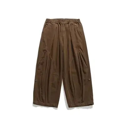 winter 2024 japanese college set mens vintage stand collar cotton jacket casual wide leg pants 2 piece suits male street 2 pcs unique default style 4191