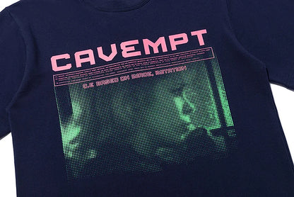 C.E T-shirts Men Woman Good Quality Cotton Casual Loose Vintage Abstract Face Printing Summer O-Neck CAVEMPT Top Tee Street King Limited