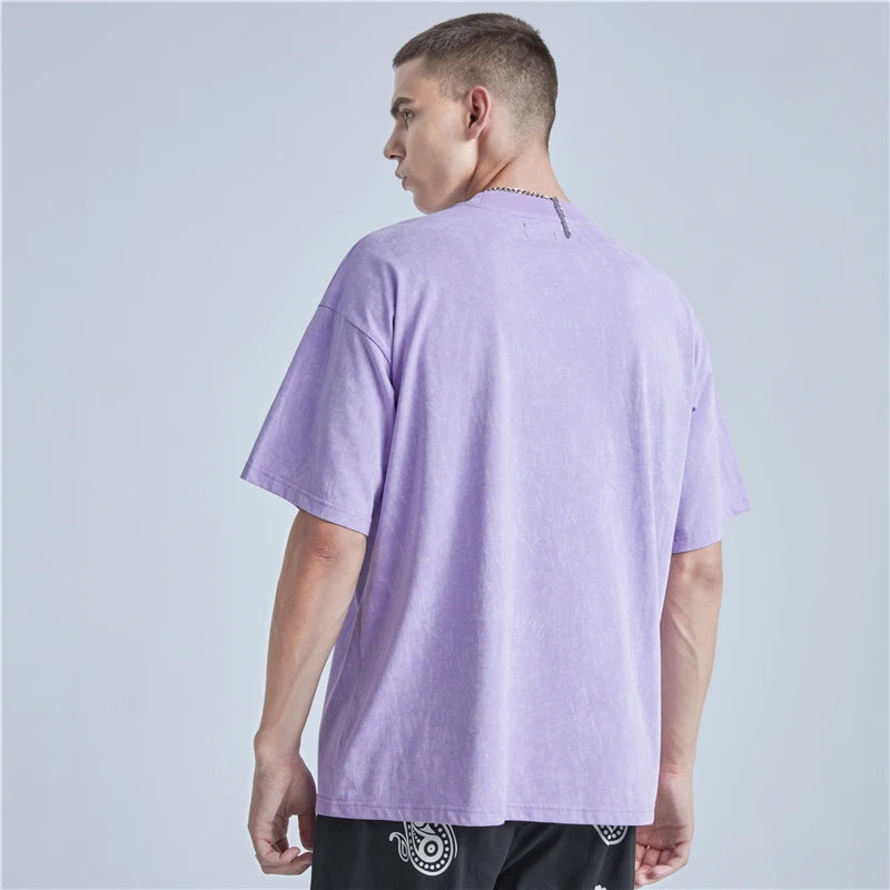 Rainbowtouches 2022 New T-Shirt Mens Tie Dye T-Shirts Cotton High Street Fashion Women Cyber Celebrity Couple T-Shirt Unisex Top Street King Limited