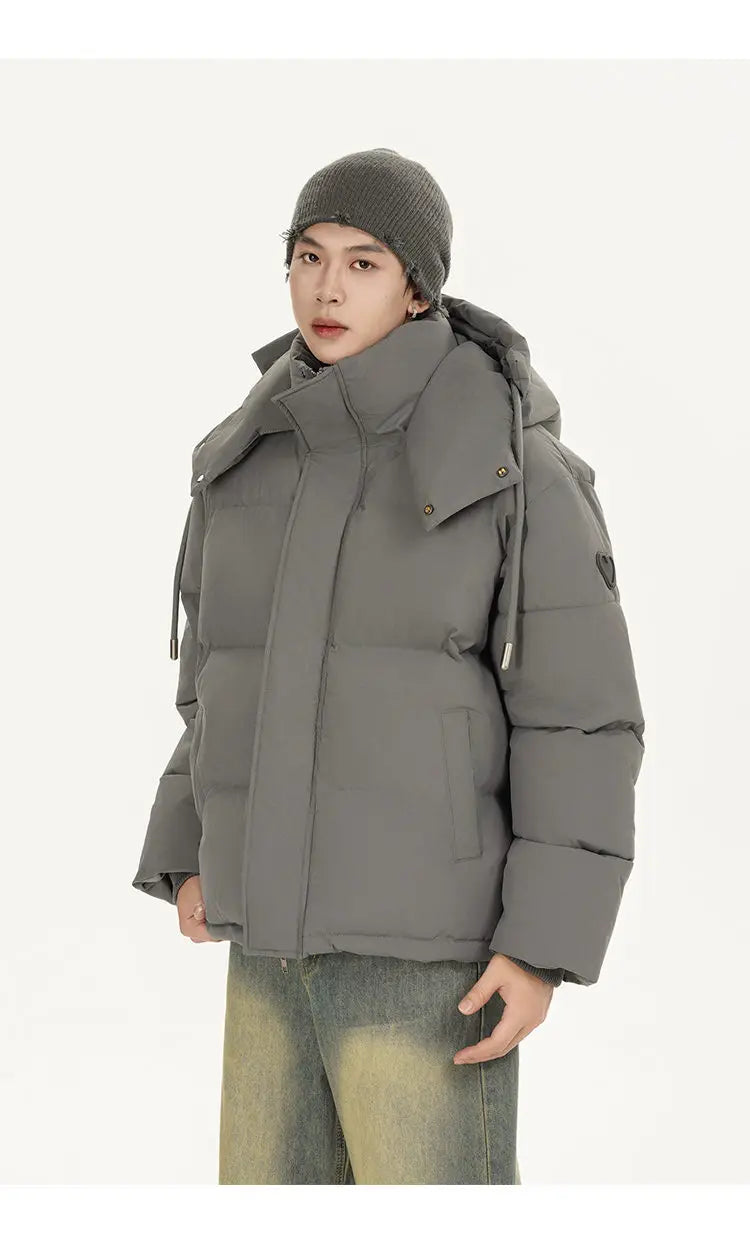 men women winter fashion loose casual cotton padded hooded parkas jacket campus boy gril thicken warm snow coat outerwear unique default style 1079