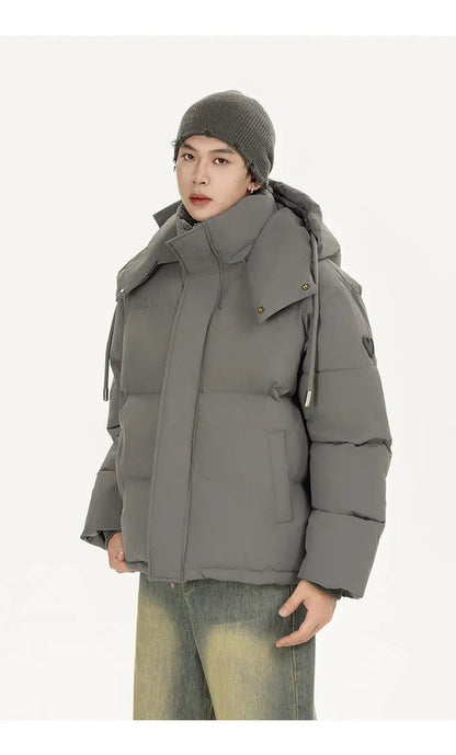 men women winter fashion loose casual cotton padded hooded parkas jacket campus boy gril thicken warm snow coat outerwear unique default style 1079