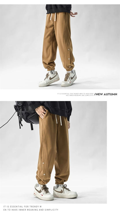 autumn casual joggers sports pants mens high street baggy breasted trousers 2024 new harajuku fashion y2k gym sweatpants unique joggers style 10