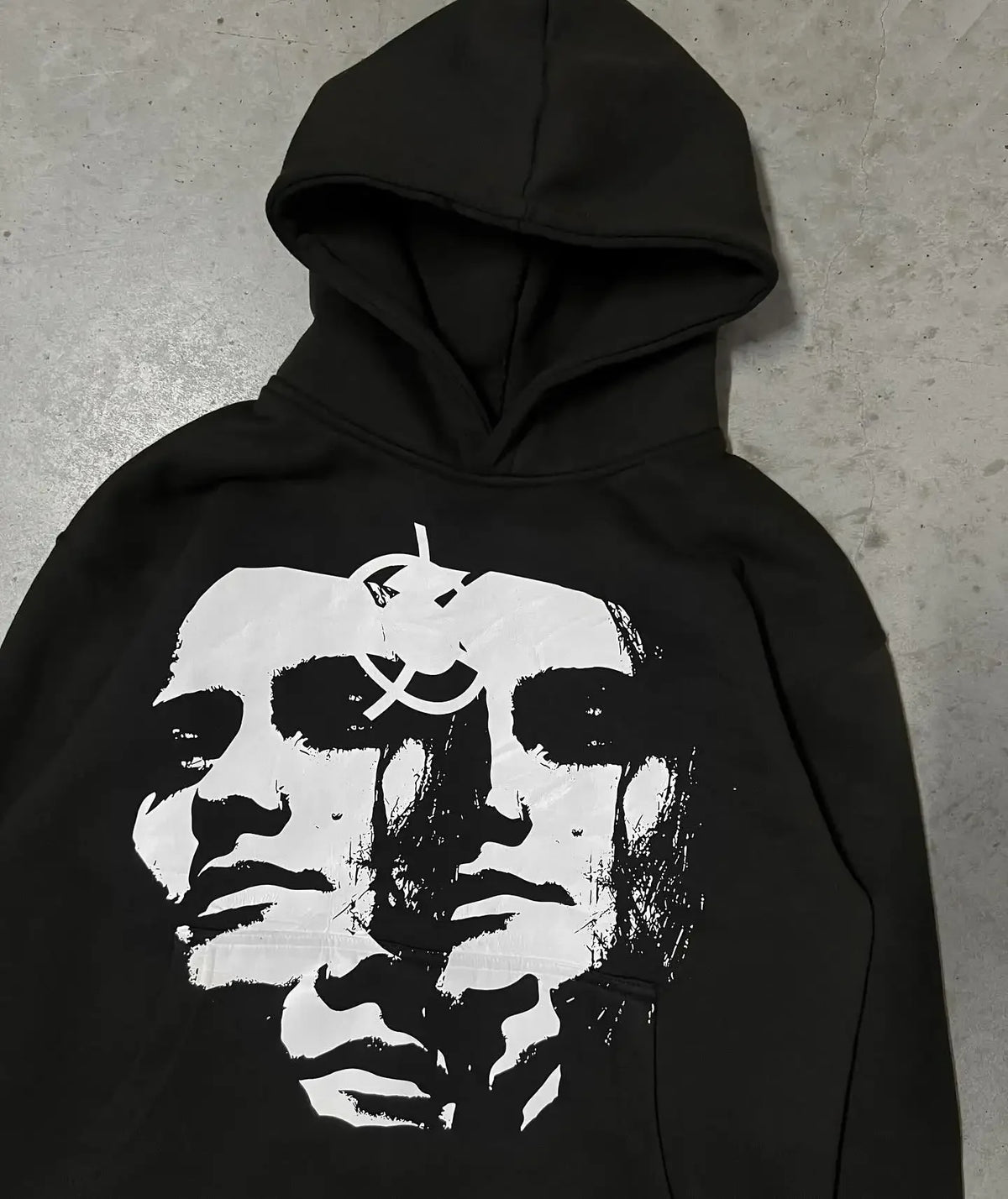 American Trendy Gothic Portrait Letter Print Oversized Hoodie Men's Y2K Streetwear Harajuku Loose Versatile Long Sleeve Pullover Street King Limited
