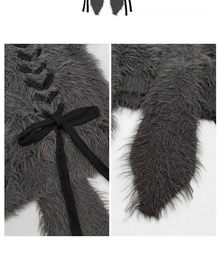 plush faux mink fur thick cardigan sweater jacket for women pro choice loose medium to long style coat women winter y2k tops unique default style 740