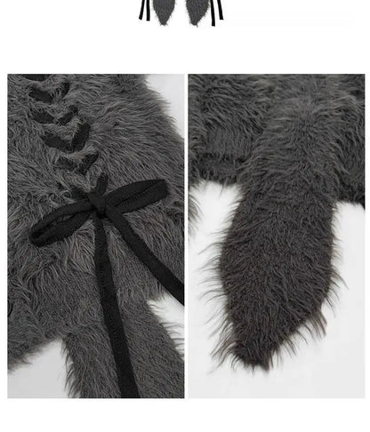 plush faux mink fur thick cardigan sweater jacket for women pro choice loose medium to long style coat women winter y2k tops unique default style 740