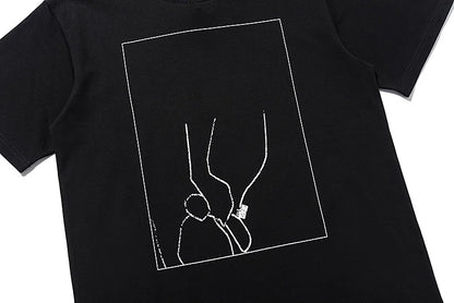 High Quality CAVEMPT Tops Tee Phantom Letter Printing Classic All-match Men Woman Loose O-Neck Summer C.E T Shirt Street King Limited