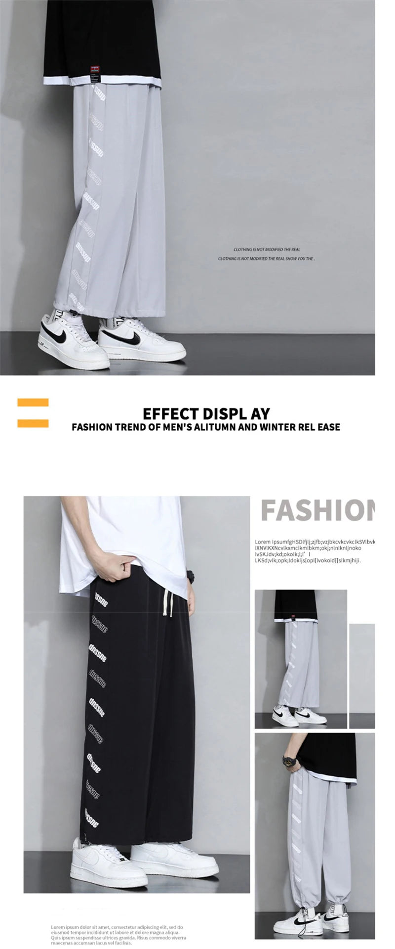 summer side letter printed straight pants mens drawstring sports joggers sweatpants y2k streetwear baggy casual trousers unique joggers style 881