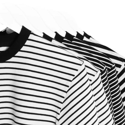 Japanese Vintage Nostalgic Striped T-Shirts For Men And Women Short-Sleeved Cotton Men's Loose Half-Sleeved Sea Soul Shirt Street King Limited