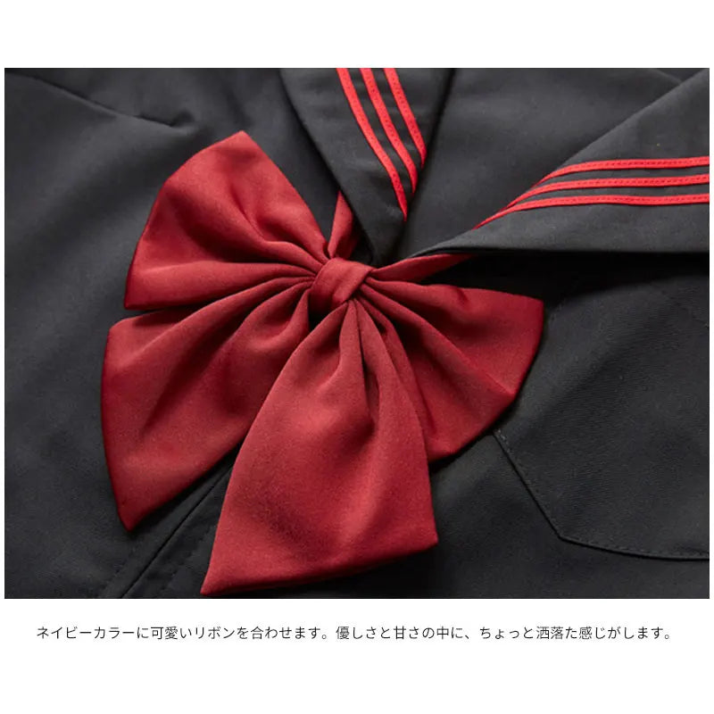 Navy Sailor Outfit Japanese Style School Uniform Skirt Girls JK Uniforms Student Sailor Dress Korean Student Seifuku COS Costume Street King Limited