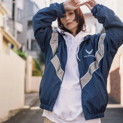 american cargo jacket mens college flight training quick drying color block bomber coat couple high street motorcycle outwear baggy cargo bottoms