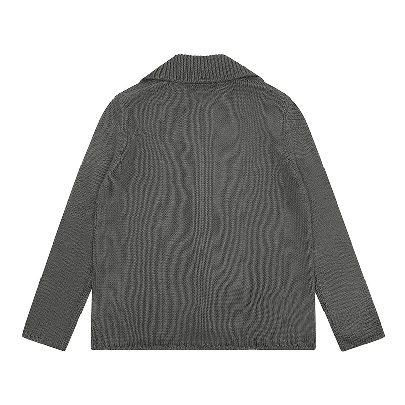 New 2023 Men Luxury Legacy Winter Grey Button Gentleman Knit Casual Sweaters Cardigans Coats US Size High Quality #672 Street King Limited