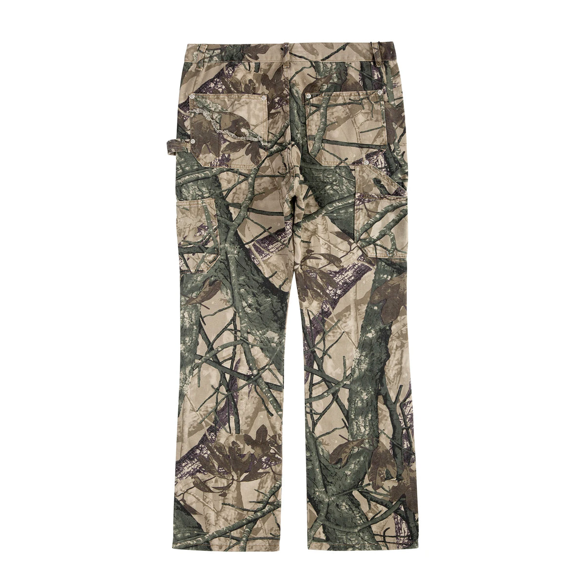 high street leaf camouflage logging pants for men straight patchwork baggy jeans cargos y2k pantalones hombre oversized trousers 2 multi-pocket cargos