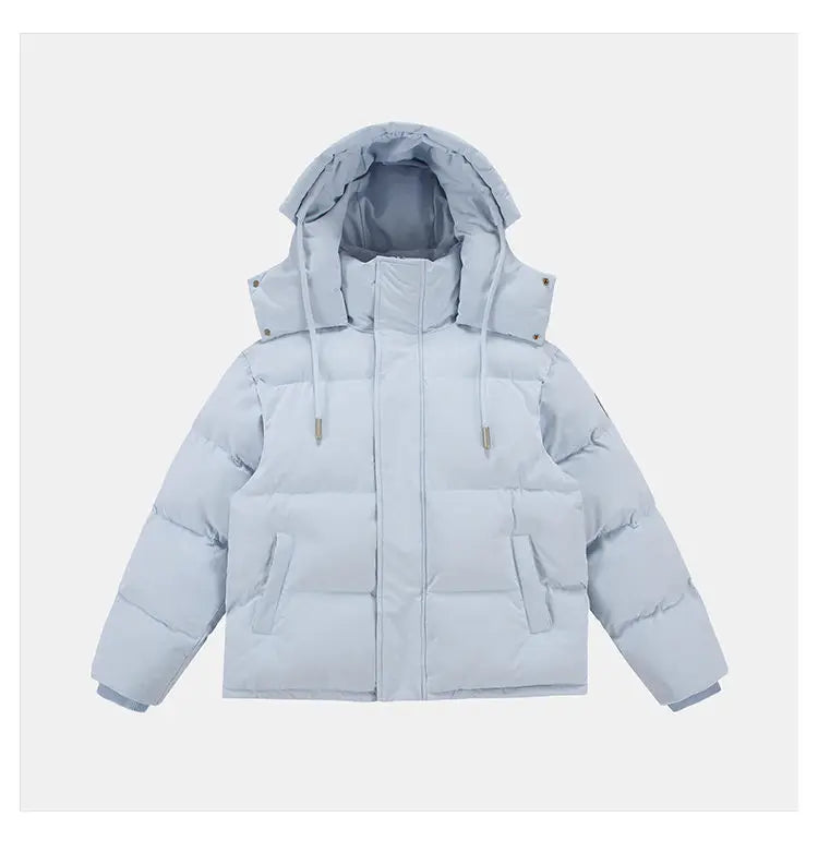 men women winter fashion loose casual cotton padded hooded parkas jacket campus boy gril thicken warm snow coat outerwear unique default style 1103