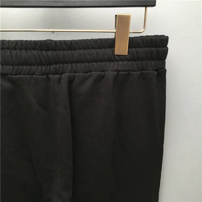 high new novelty luxury men 21 classic side metal rivets pockets comfortable cotton parkour sweat casual pants sweatpants d47 unique joggers style 4212