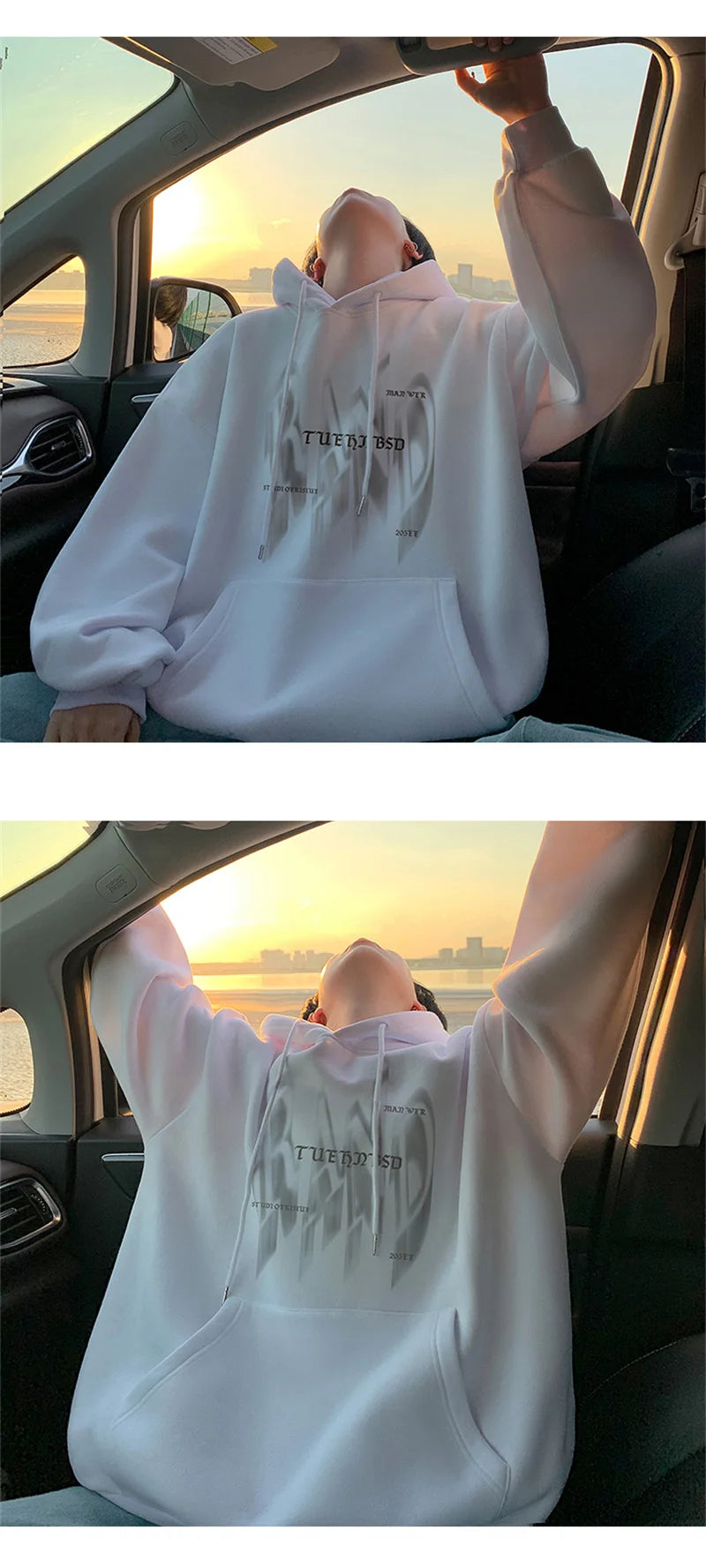 New Gothic Letter Printed Hoodies For Men Autumn Hip Hop Oversized Hooded Sweatshirt Y2K Streetwear Graphic Hoodie Tracksuit Street King Limited