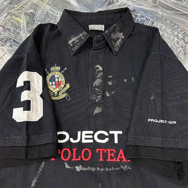 Embroidered patchwork shirt Street King Limited
