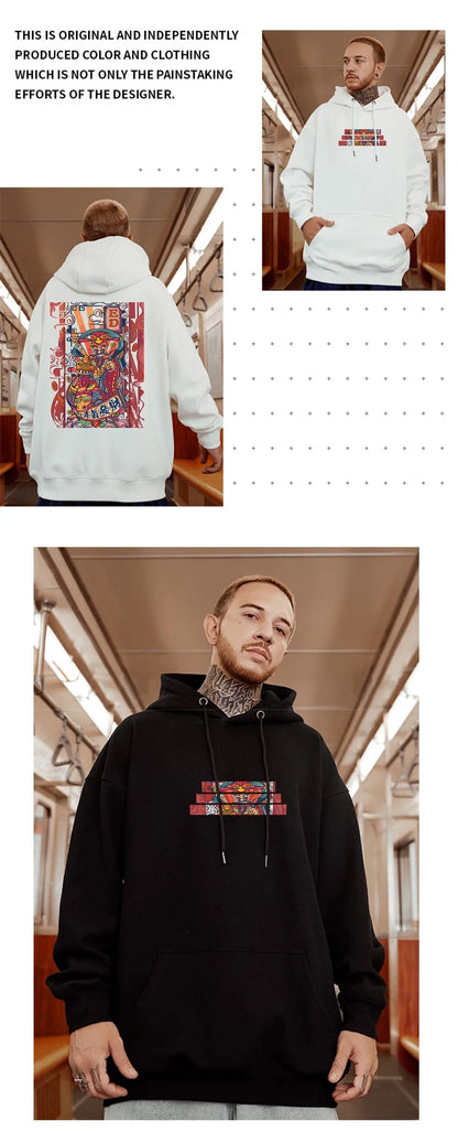 Men's Funny The God Of Wealth Graphic Hoodies 2025 Autumn Hip Hop Print Sweatshirts Hombre Y2K Streetwear Pullovers Hoodie Street King Limited