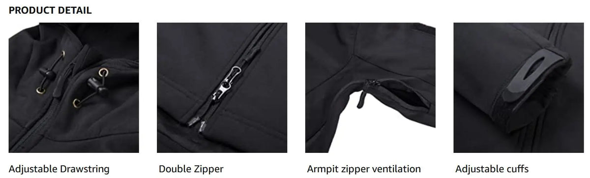 solid waterproof fleece lined jacket mens jacket softshell outwear coat windbreaker outdoor warm clothes with pockets unique default style 4507