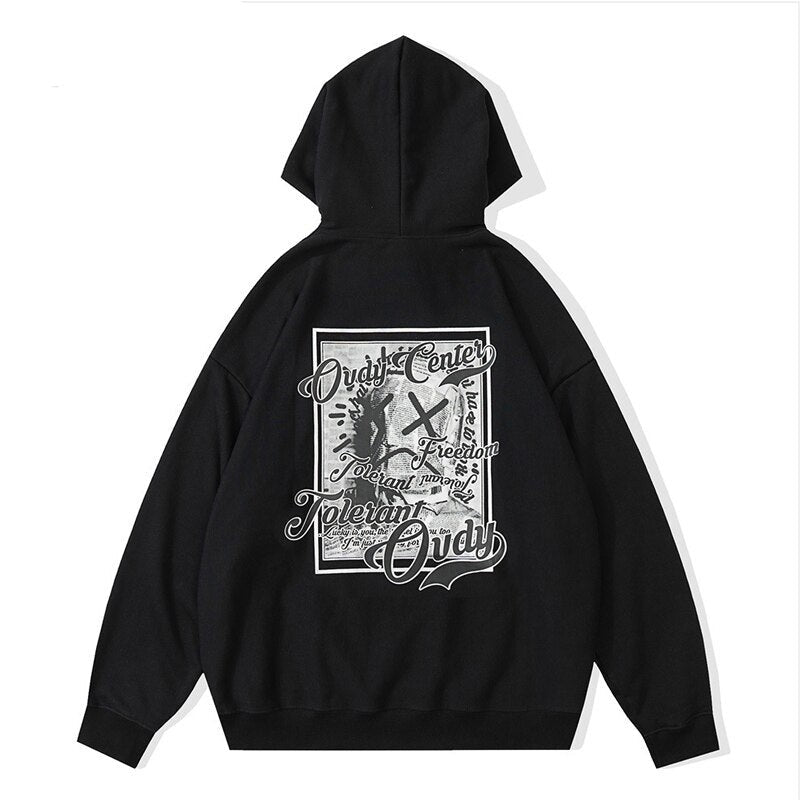 "Over Worked" Unisex Men Women Streetwear Graphic Hoodie Daulet Apparel