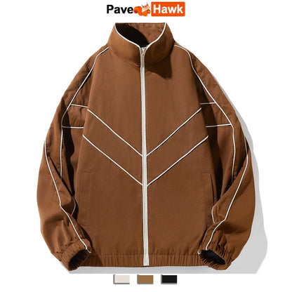 mens casual jackets oversized outdoor stand collar baseball coat spring casual varsity coat running fashion windbreaker unisex urban fashion pants