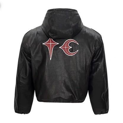 new 2024 men metal thug club pu leathers zippers bomber coats jackets down coats shirts cotton warm winter size 1 2 3 745 urban fashion pants