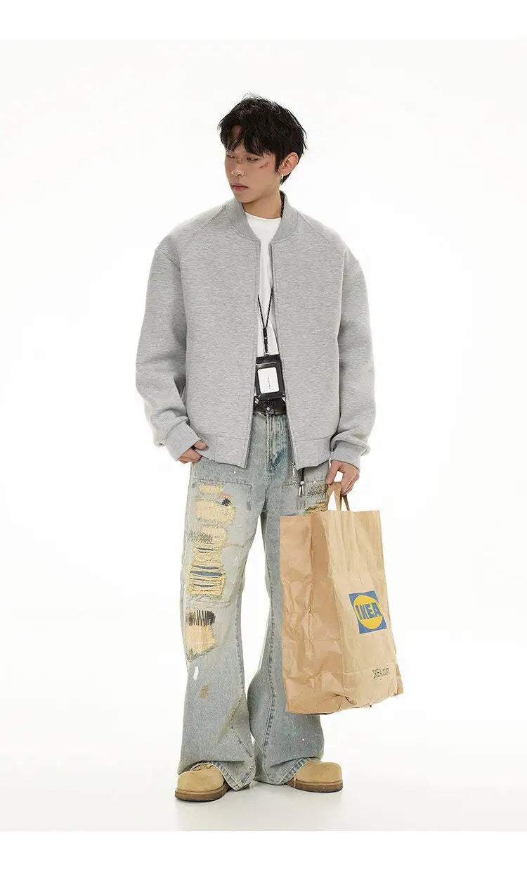 spring autumn air cotton baseball coat men streetwear fashion loose casual plus size bomber jacket women sweatshirt coat unique default style 503