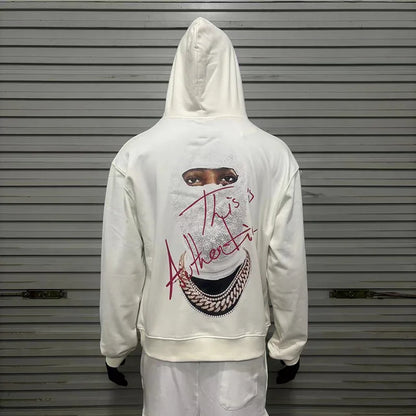 Black Rice White IH NOM UH NIT Hoodies Roses Masked Men Printing Loose Casual Lovers Men Woman Pullover Sweatshirts Street King Limited