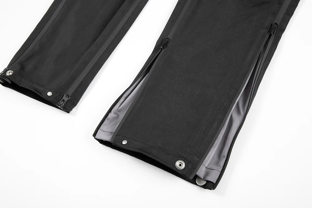 y2k functional double zipper nylon vibe casual track pants for men straight ropa hombre baggy cargos patchwork loose trousers unique cargo style 2507