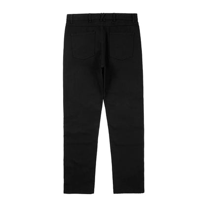 harajuku ankle zipper solid color straight casual mens cargo pants retro high street pockets hip hop baggy oversized trousers unique cargo style 292