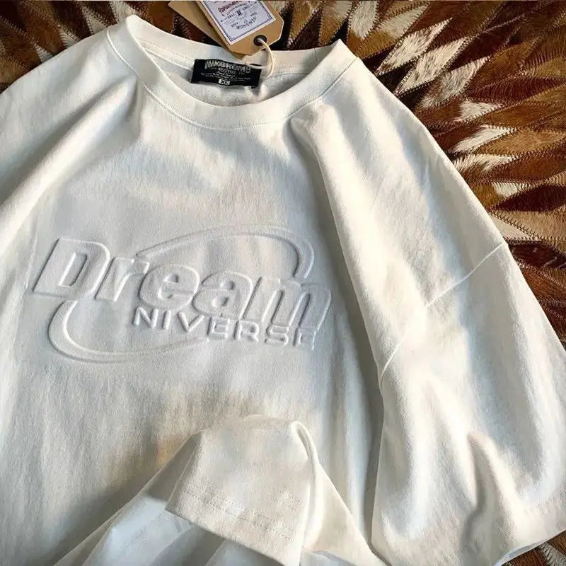 Heavy cotton men's and women's summer short-sleeved American hip hop t shirts are popular this year with loose inner T-shirts Street King Limited