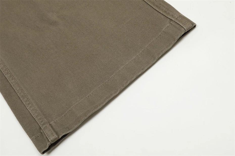 american style cargo jeans mens black loose straight denim pants casual baggy jeans trousers unique cargo style 2741