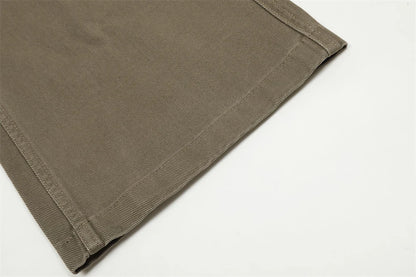 american style cargo jeans mens black loose straight denim pants casual baggy jeans trousers unique cargo style 2741