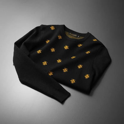 New 2022 men Luxury Winter gentleman embroidery Bees Knit Casual Sweaters pullover Asian Plug Size High quality Drake #E109 Street King Limited