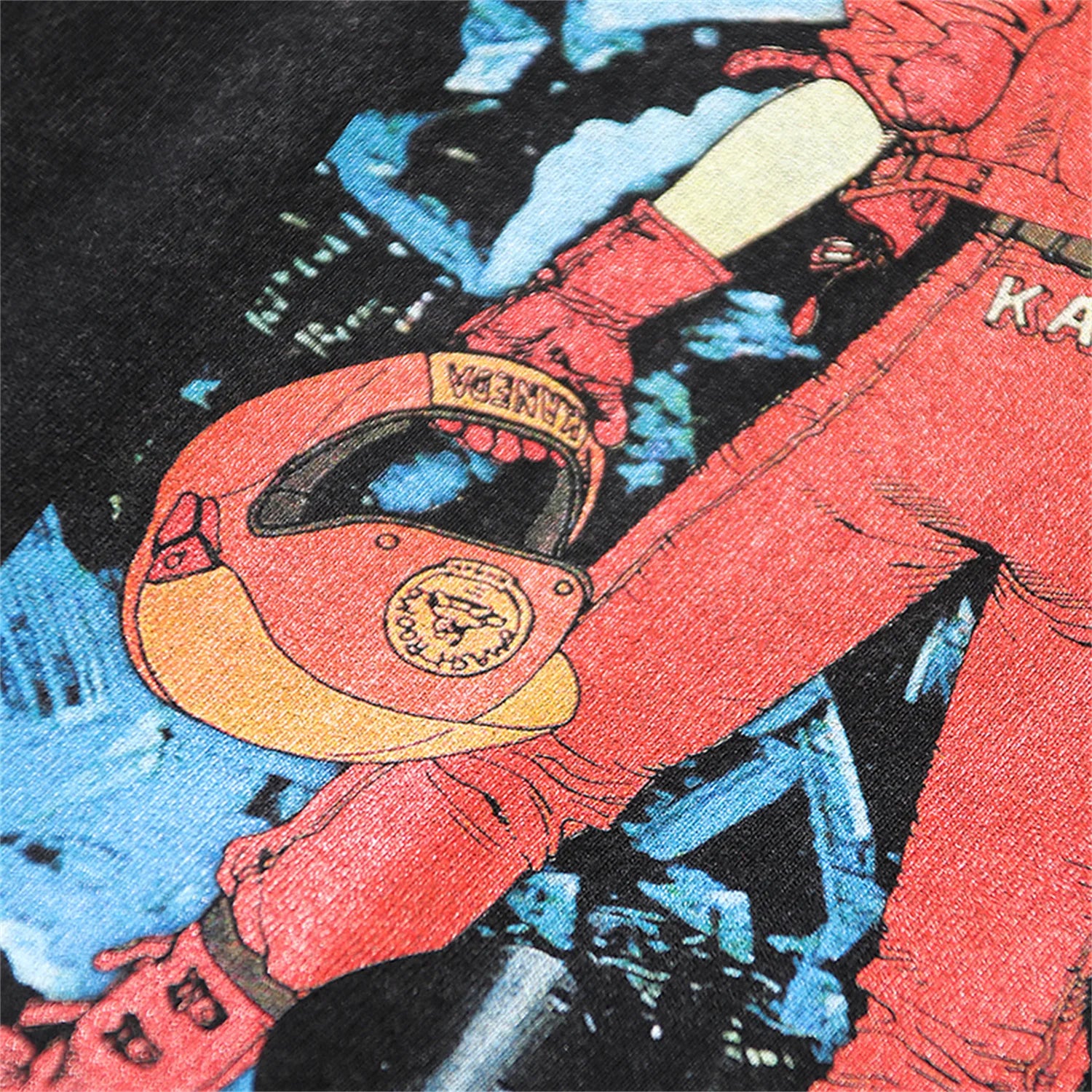 Summer Vintage Retro Anime Print High-Street Hip-Pop Cotton Washed Tops T-Shirt Street King Limited