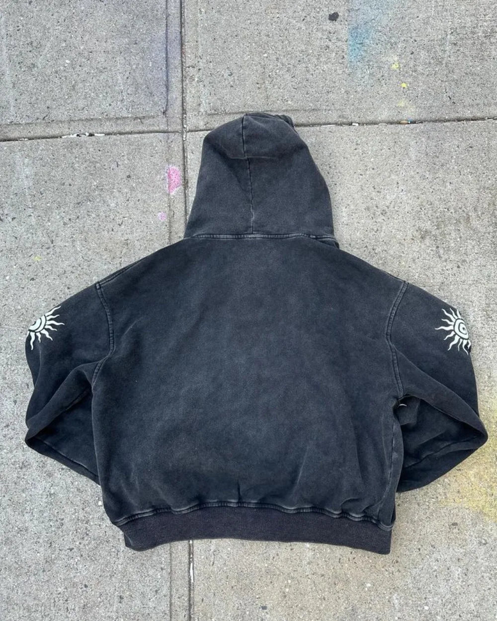 Street Retro Clothing Men Flame Print Oversized Sweatshirt Women Y2K Gothic Punk Harajuku Casual Top Loose Zipper Hoodie Women Street King Limited