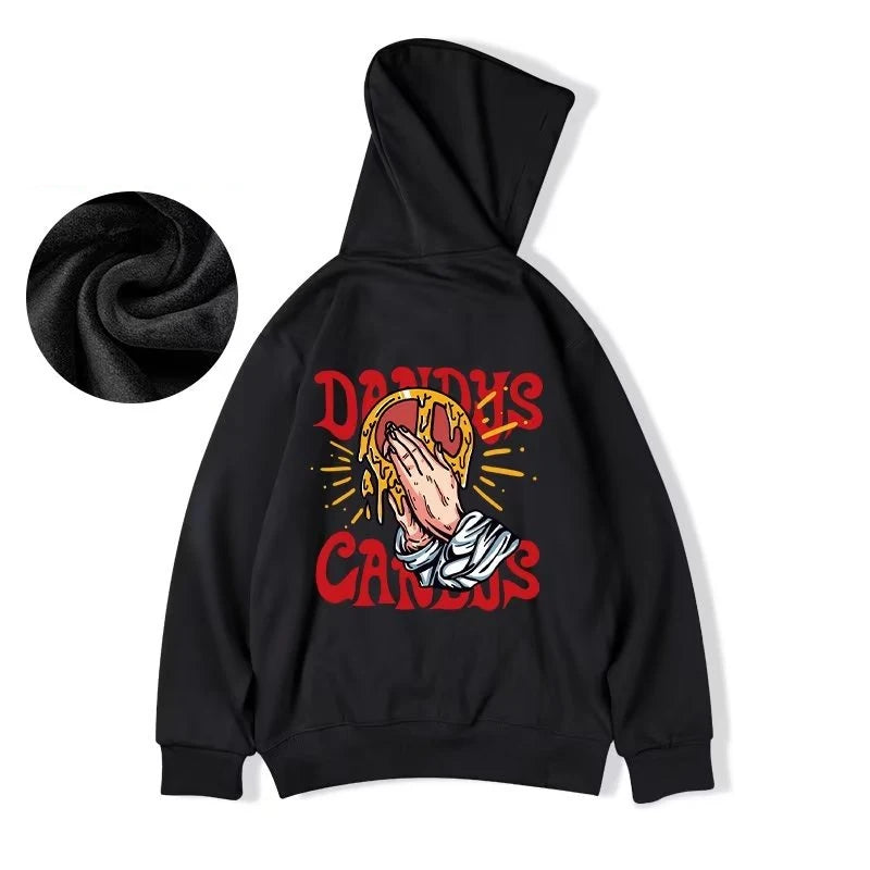 Goth Funny Finger Crossed Graphic Print Men Hoodies Casual Y2K Streetwear Sweatshirts Vintage Hip Hop Fashion Baggy Hoodie Street King Limited